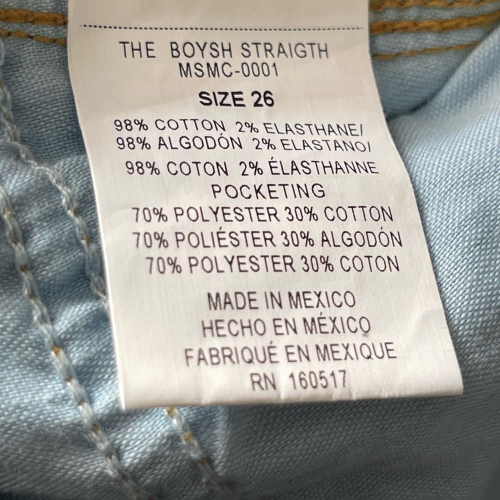 MODCLOTH Boysh Straight Leg Blue Jeans sz 26 - Picture 5 of 5